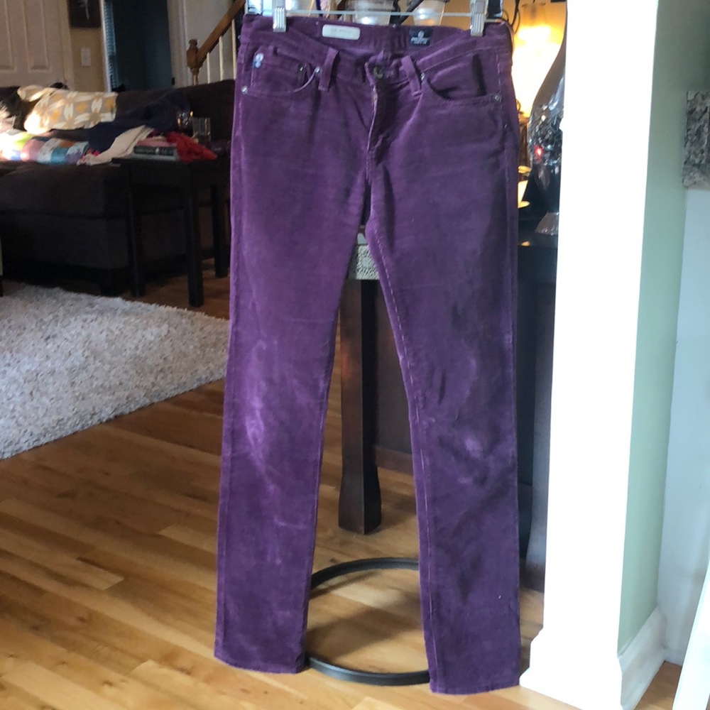 Eggplant AG stevie slim straight cords